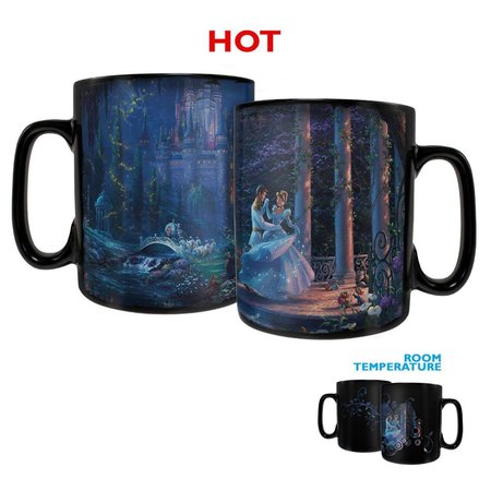 TREND SETTERS Thomas Kinkade Cinderella Dancing in the Starlight Clue Morphing Heat-Sensitive Mug TR127231